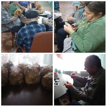 Сова из осенних листьев 