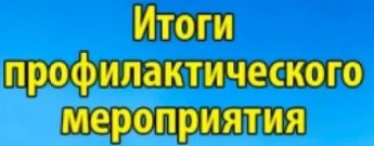 Итоги профилактического мероприятия